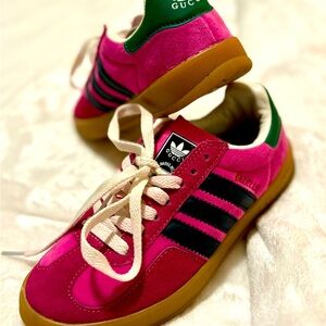 Gucci Adidas Gazelle Pink Sneakers
